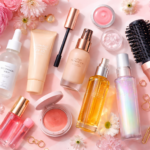 produtos de beleza mais vendidos com itens de skincare, maquiagem e cuidados capilares